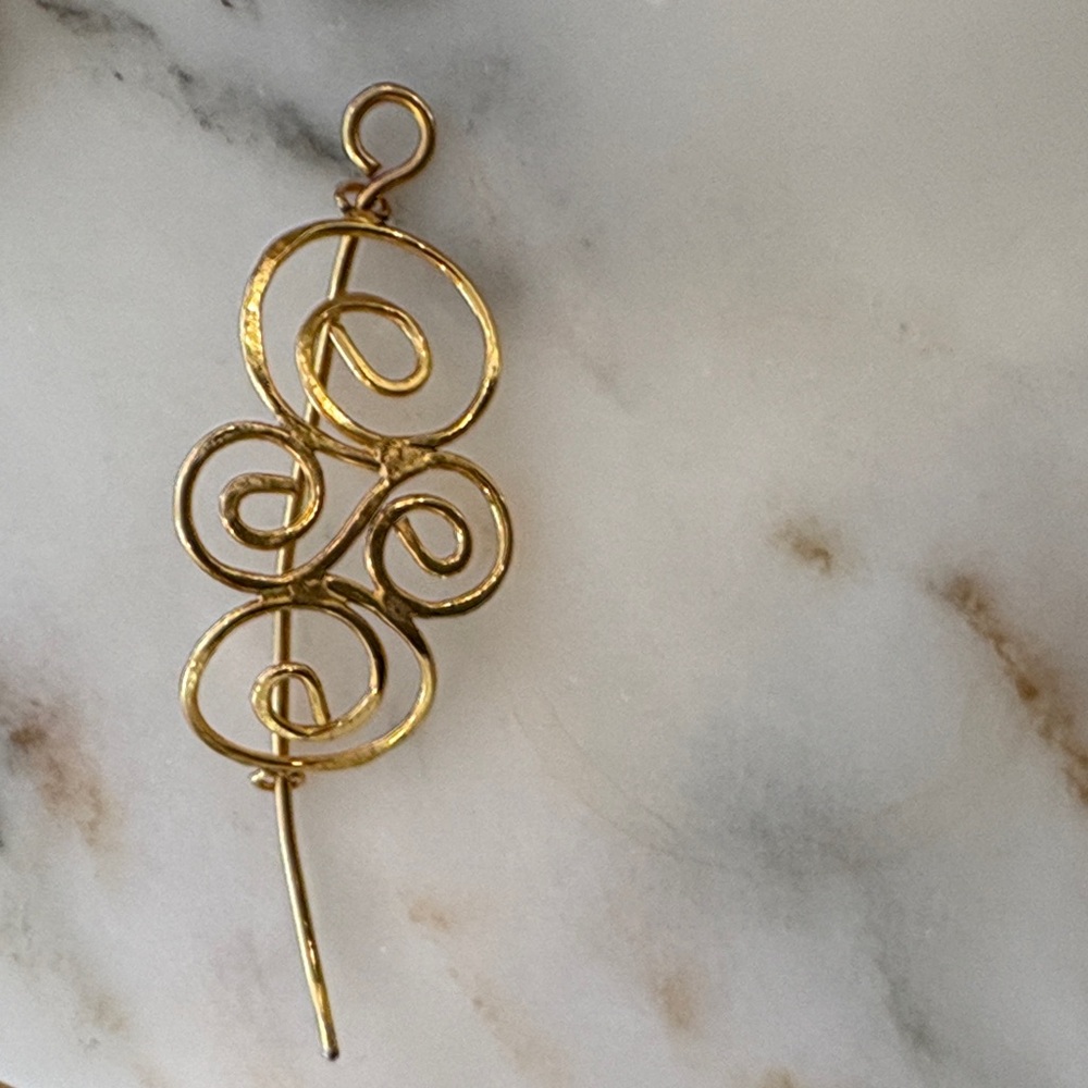 Gold Swirl Hair Pin